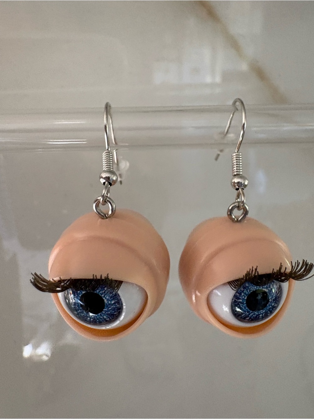 Handmade Blue Eyeball Drop Earrings - Women Jewelry